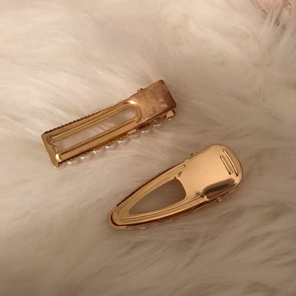 Set of 2 Pearl Hair Barrette Clip - Picture 4 of 7
